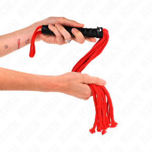 CHICOTE BDSM KINK CORDA (VERMELHO) | 56 CM - Image 4