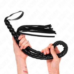 CHICOTE BDSM KINK SERPENTE (PRETO) | 80 CM - Image 2