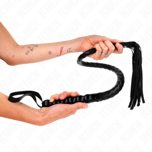 CHICOTE BDSM KINK SERPENTE (PRETO) | 80 CM - Image 3