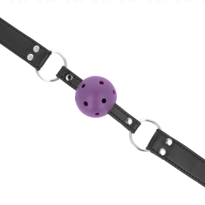 MORDAÇA BDSM BOLA DUPLO REBITE (ROXO) - Image 4