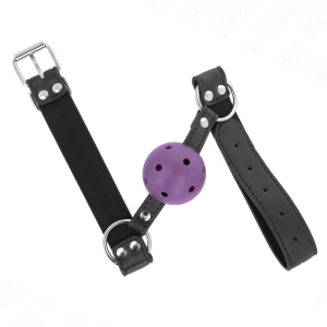 MORDAÇA BDSM BOLA DUPLO REBITE (ROXO) - Image 2