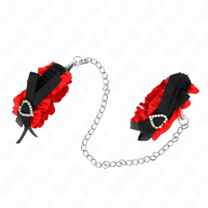 ALGEMAS BDSM ELÁSTICAS DETALHE DE CORAÇÃO (VERMELHO) | 22-35 CM - Image 2