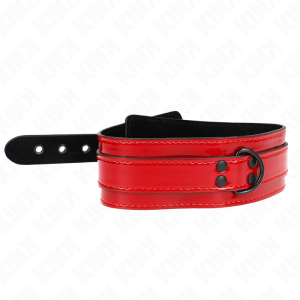 COLEIRA BDSM KINK AJUSTÁVEL (VERMELHO VINHO) | 37.5-49.5 CM X 5 CM - Image 2