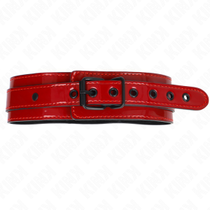 COLEIRA BDSM KINK AJUSTÁVEL (VERMELHO VINHO) | 37.5-49.5 CM X 5 CM - Image 3