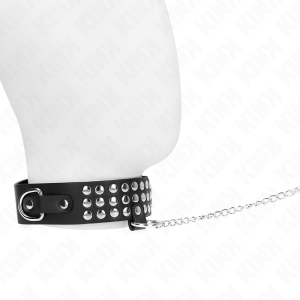 COLEIRA BDSM BRILHANTES COM TRELA 65 CM | 37-42 CM X 5.3 CM - Image 2