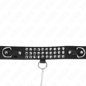 COLEIRA BDSM BRILHANTES COM TRELA 65 CM | 37-42 CM X 5.3 CM - Image 5