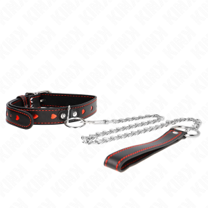 COLEIRA BDSM CORAÇÕES COM TRELA 65 CM | 52.5 X 2.5 CM - Image 3