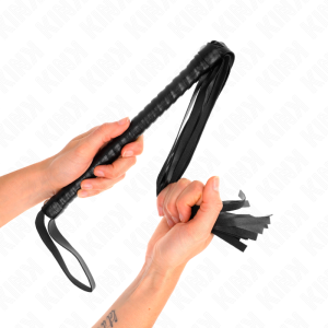 CHICOTE BDSM KINK TEXTURIZADO (PRETO) | 48.5 CM - Image 5