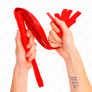 CHICOTE BDSM KINK LARGO (VERMELHO) | 48.5 CM - Image 5
