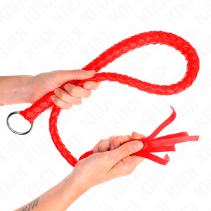 CHICOTE BDSM KINK SERPENTE (VERMELHO) | 65 CM - Image 4