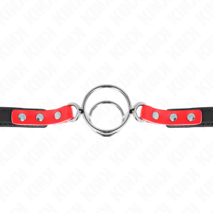 MORDAÇA BDSM COM JUNTAS TÓRICAS MÚLTIPLAS (VERMELHO) - Image 4