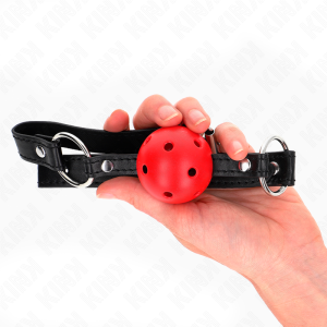 MORDAÇA BDSM BOLA OCA #1 (VERMELHO) - Image 3