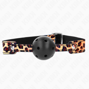 MORDAÇA BDSM BOLA RESPIRÁVEL #3 (LEOPARDO) - Image 2