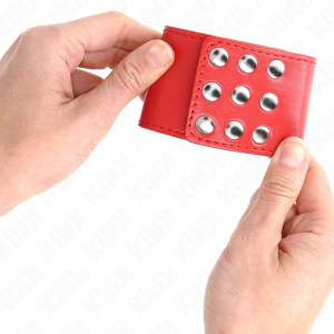 ALGEMAS BDSM KINK FECHO A PRESSÃO (VERMELHO) | 19-24 CM X 5.5 CM - Image 3