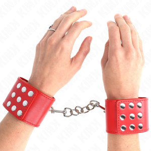 ALGEMAS BDSM KINK FECHO A PRESSÃO (VERMELHO) | 19-24 CM X 5.5 CM - Image 4
