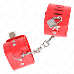 ALGEMAS BDSM COM CADEADO (VERMELHO) | 16-23 CM X 5.5 CM - Image 2