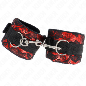 ALGEMAS BDSM KINK RENDA E VELUDO (VERMELHO) | 23 X 6.5 CM - Image 2