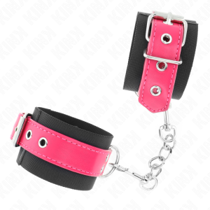 ALGEMAS BDSM NYLON E COURO PVC (ROSA) | 19-29 CM X 5.1 CM - Image 2