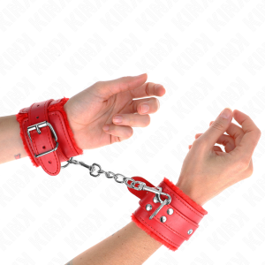ALGEMAS BDSM FORRADAS (VERMELHO / VERMELHO) | 20-29 CM X 5.5 CM - Image 3