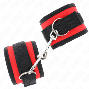 ALGEMAS BDSM NYLON #2 (VERMELHO / PRETO) | 18-35 CM X 6 CM - Image 2