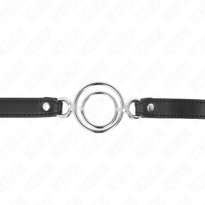 MORDAÇA BDSM COM JUNTAS TÓRICAS MÚLTIPLAS (PRETO) - Image 3