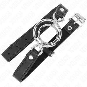MORDAÇA BDSM COM JUNTAS TÓRICAS MÚLTIPLAS (PRETO) - Image 2