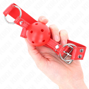 MORDAÇA BDSM BOLA OCA (VERMELHO) - Image 4