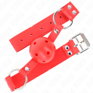 MORDAÇA BDSM BOLA OCA (VERMELHO) - Image 2