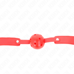 MORDAÇA BDSM BOLA RESPIRÁVEL #3 (VERMELHO) - Image 4