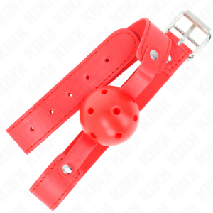 MORDAÇA BDSM BOLA RESPIRÁVEL #3 (VERMELHO) - Image 2