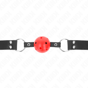MORDAÇA BDSM BOLA DUPLO REBITE (COURO) - Image 3