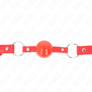MORDAÇA BDSM BOLA COM CADEADO (VERMELHO) - Image 3