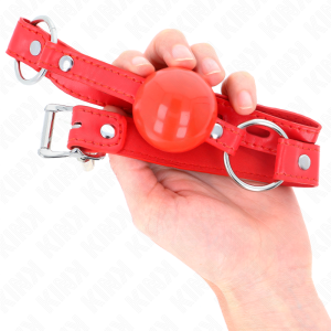 MORDAÇA BDSM BOLA COM CADEADO (VERMELHO) - Image 4