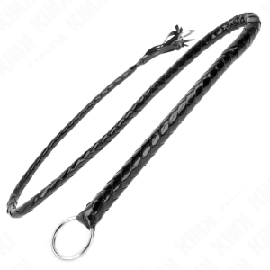 CHICOTE BDSM KINK PVC BRILHANTE (PRETO) | 138 CM - Image 5