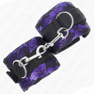ALGEMAS BDSM KINK RENDA E VELUDO (ROXO) | 23 X 6.5 CM - Image 2