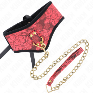 COLEIRA BDSM SCANDAL COM TRELA DE RENDA 65 CM | 44 X 10 CM - Image 5