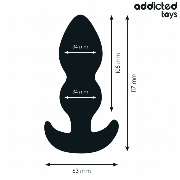 PLUG ANAL ADDICTED TOYS #14 TAMANHO L | 11.7 CM 3 PLUG ANAL ADDICTED TOYS #14 TAMANHO L | 11.7 CM