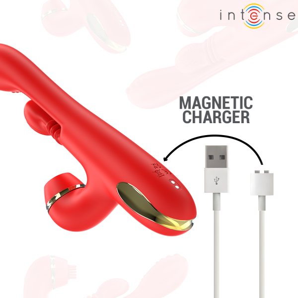 VIBRADOR KATY RABBIT INTENSE (VERMELHO)