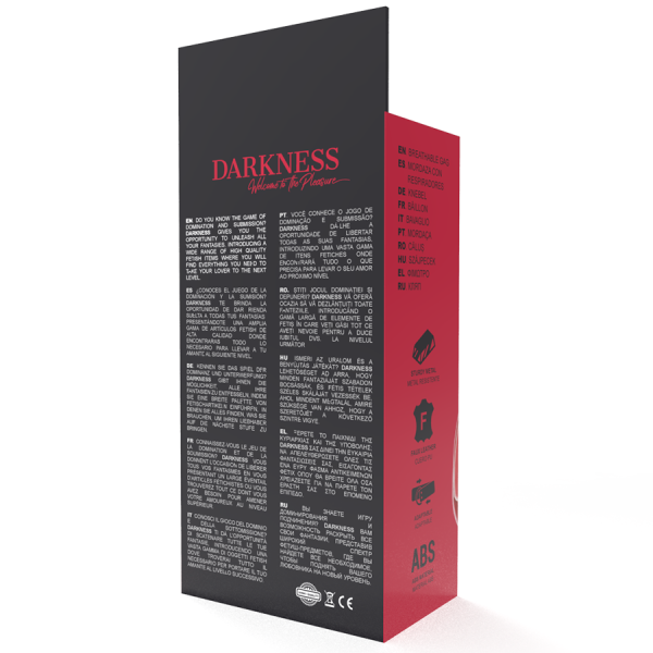 MORDAÇA BDSM RESPIRÁVEL DARKNESS (VERMELHO)