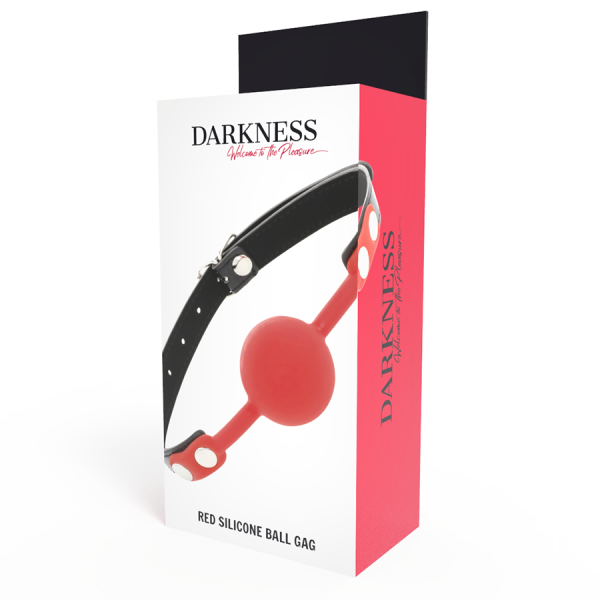 MORDAÇA BDSM SILICONE DARKNESS (VERMELHO)