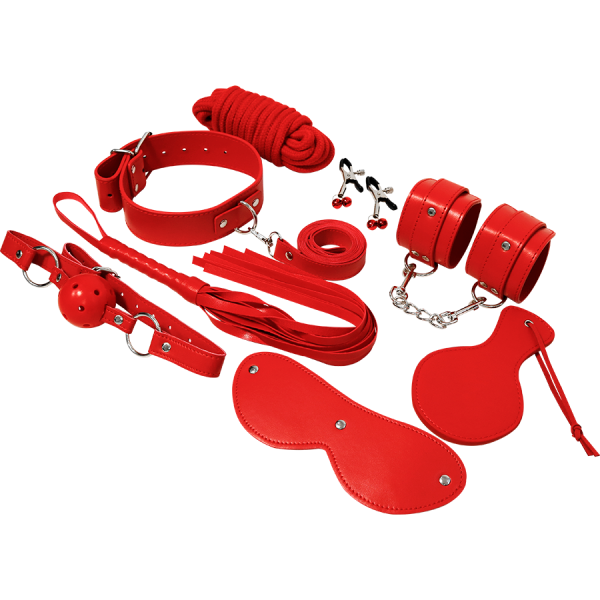 KIT DE ACESSÓRIOS BDSM EXPERIENCE (VERMELHO) 2 KIT DE ACESSÓRIOS BDSM EXPERIENCE (VERMELHO)
