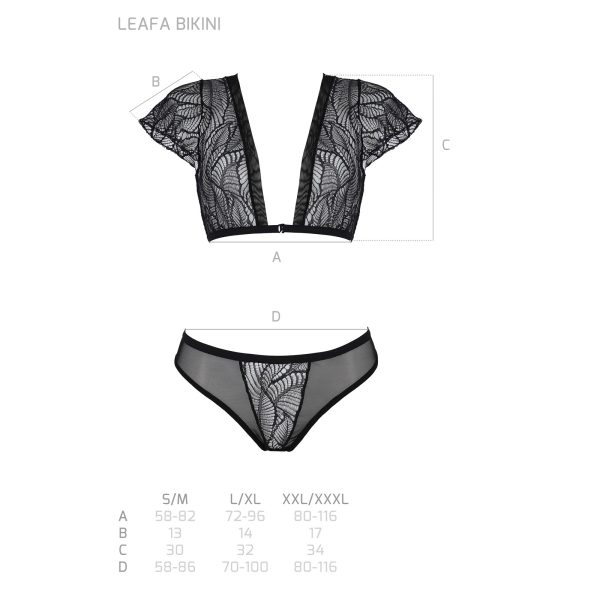 CONJUNTO DE 2 PEÇAS LEAFA BIKINI (PRETO)