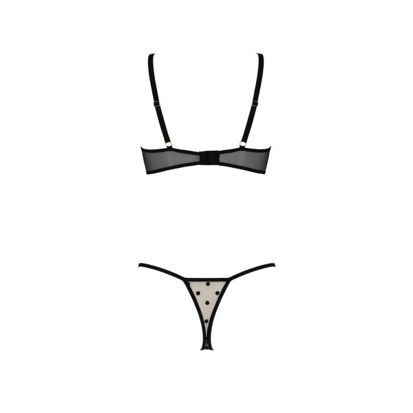 CONJUNTO DE 2 PEÇAS MARTINA COM SUTIÃ ABERTO (BEGE)