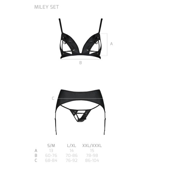 CONJUNTO DE 3 PEÇAS MILEY (PRETO)