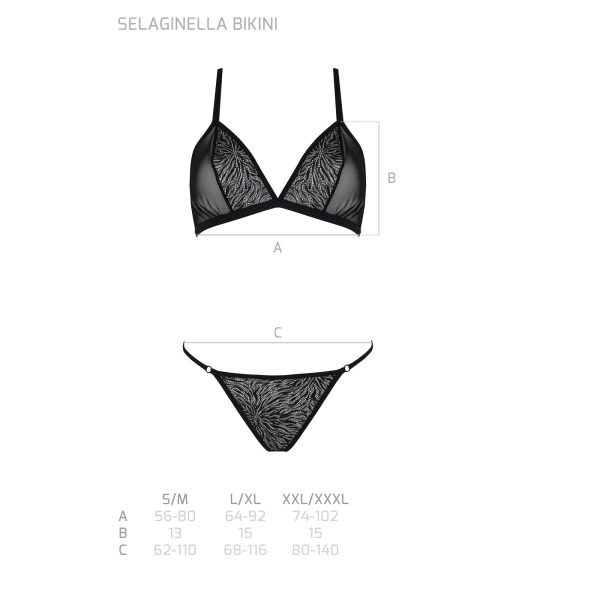 CONJUNTO DE 2 PEÇAS SELAGINELLA BIKINI (PRETO)