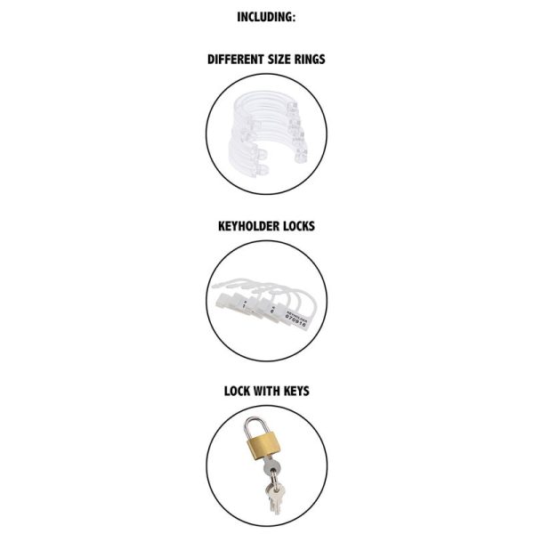 JAULA DE CASTIDADE EXTREME ACRÍLICO AJUSTÁVEL (TRANSPARENTE)