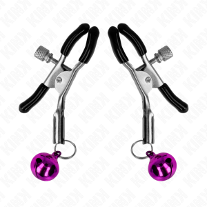 PINÇAS PARA MAMILOS COM SININHOS (ROXO) 6 CM - Image 2
