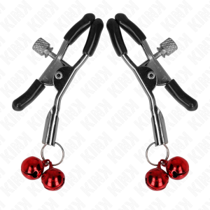PINÇAS PARA MAMILOS COM SININHOS DUPLOS (VERMELHO) 6 CM - Image 2