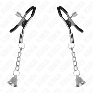 PINÇAS PARA MAMILOS COM PINGENTE DE SINO (PRATEADO) 6 CM - Image 2