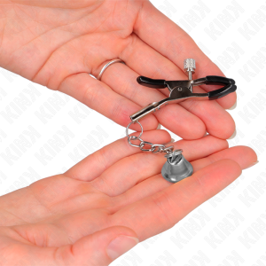 PINÇAS PARA MAMILOS COM PINGENTE DE SINO (PRATEADO) 6 CM - Image 3